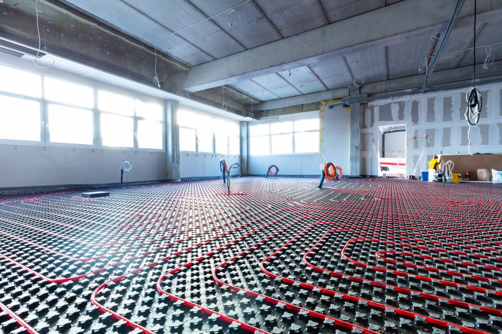floor heating in building-interior of King's Lynn
