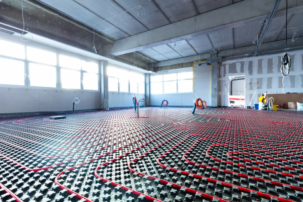 floor heating in a new building