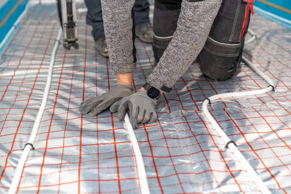 installation of new underfloor heating