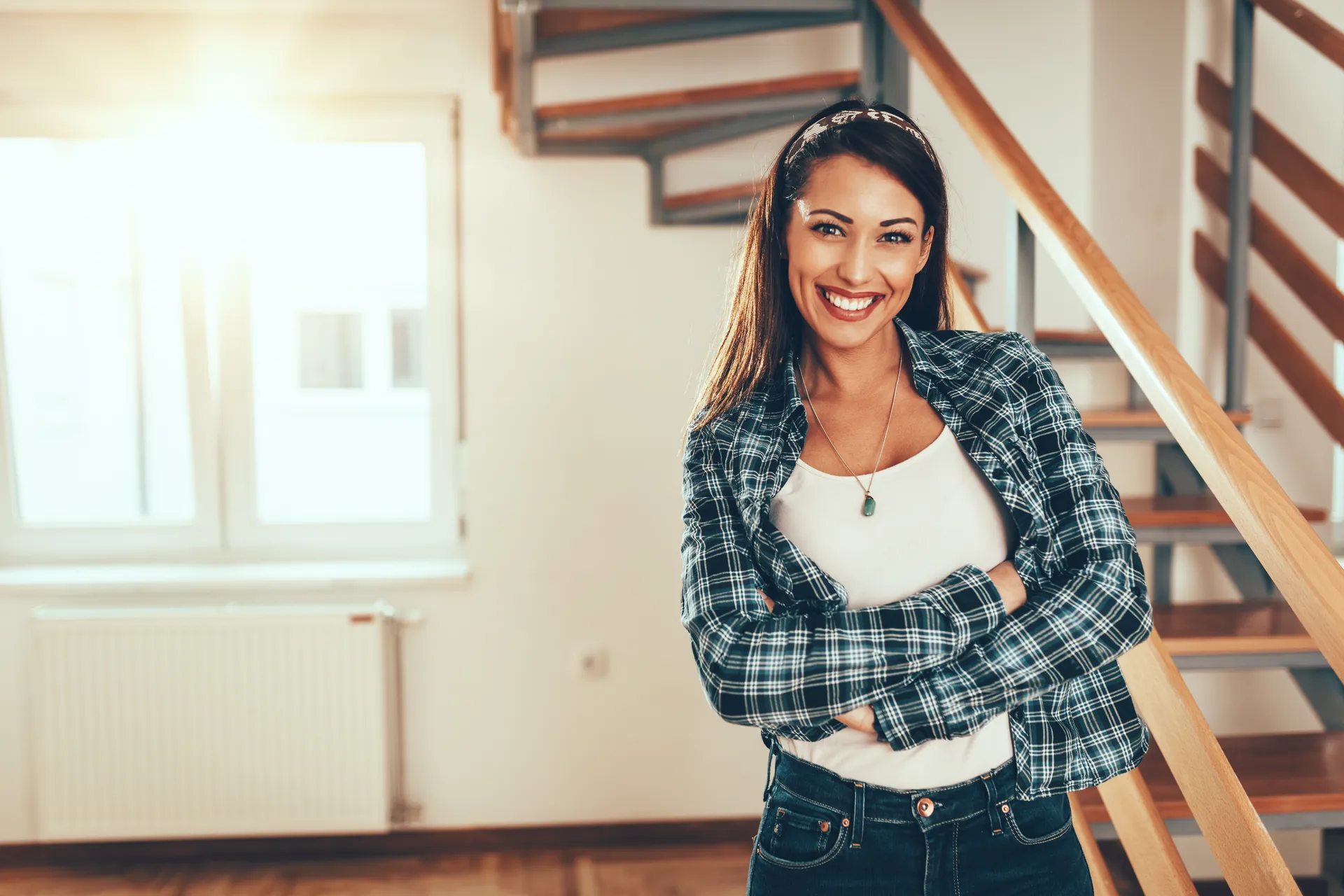 lady standing inside a house