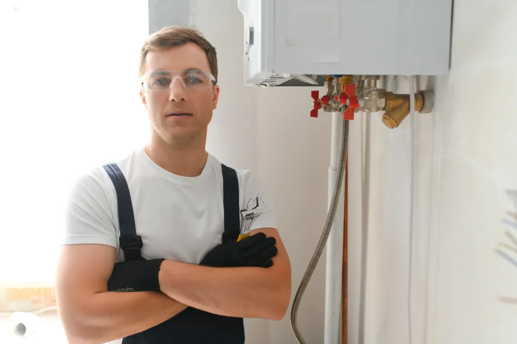 professional boiler service by qualified technician